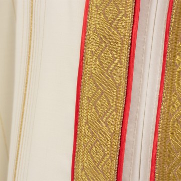 Striped Cope of Ivory Color...