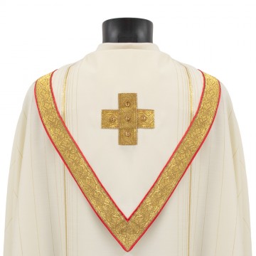 Striped Cope of Ivory Color...