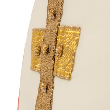 Striped Cope of Ivory Color...