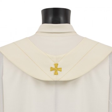 Striped Cope of Ivory Color...