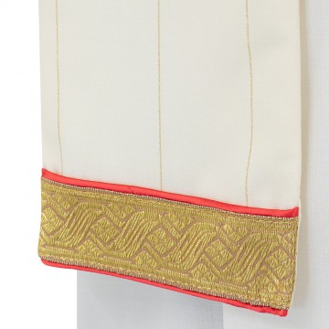 Striped Cope of Ivory Color...