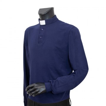 Blue Clergy Polo Shirt in...