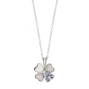 Necklace Four Heart Clover...