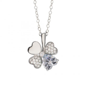 Necklace Four Heart Clover...