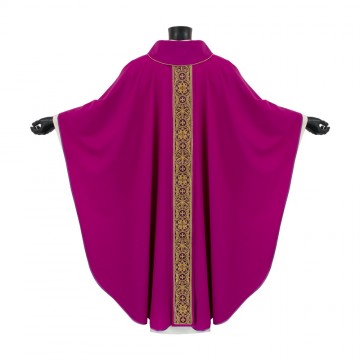 Burgundy Chasuble with Galloon