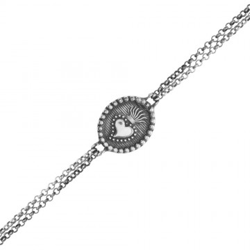 Silver Bracelet with Sacred...