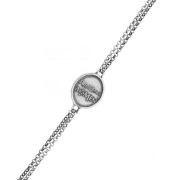 Silver Bracelet with Sacred...