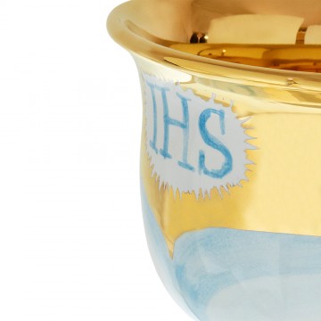 Ceramic Chalice White and Gold
