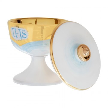 Ciborium in White and Gold...