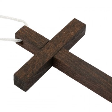 Dark wood Cross for First...