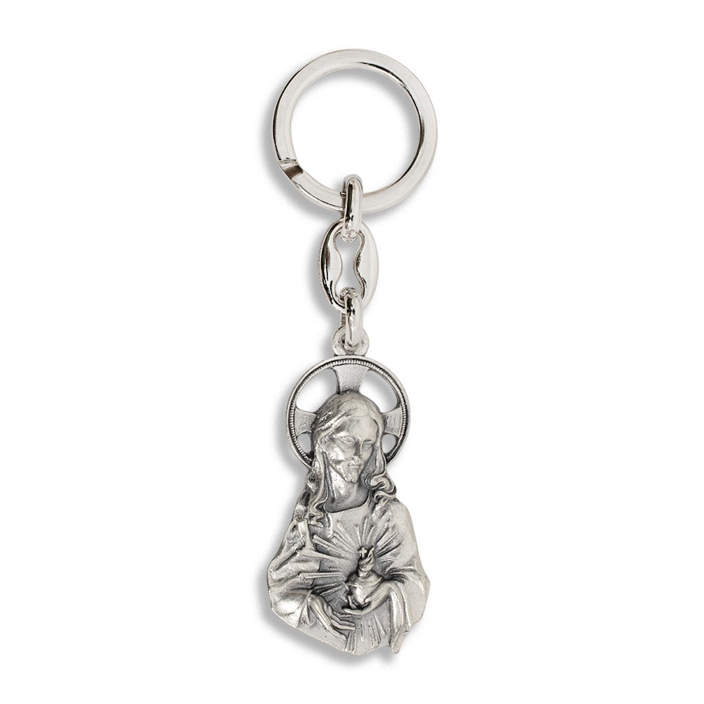 Sacred Key Chain Metal keychain with Sacred Heart of Jesus
