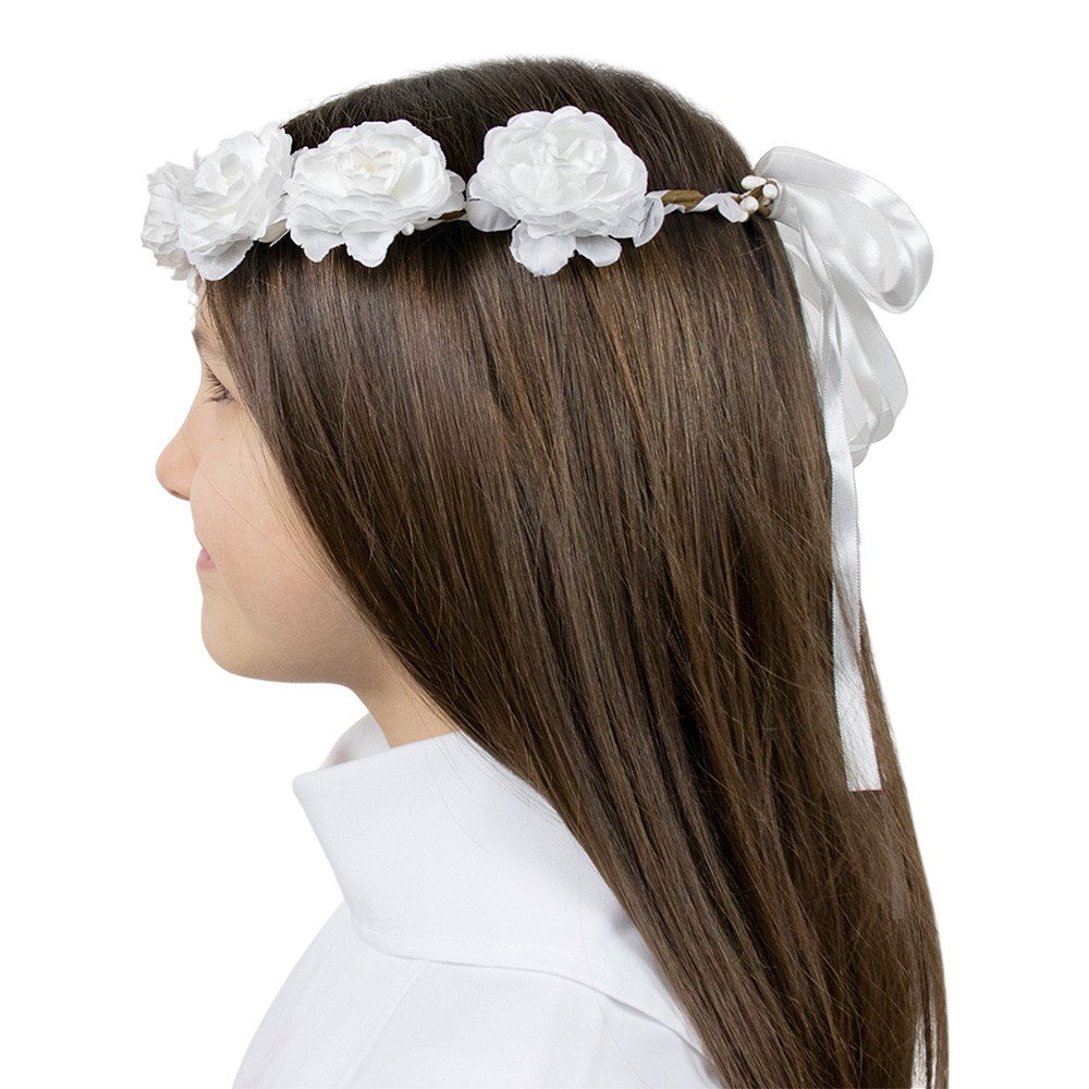 First Communion Head Wreath for Girls | Myriam display picture 3