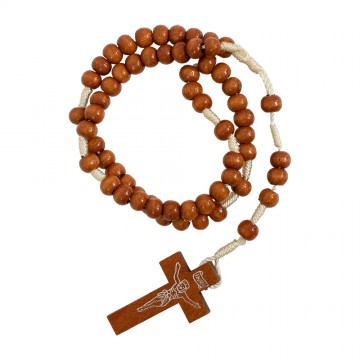 Rosary Beads in Light Wood