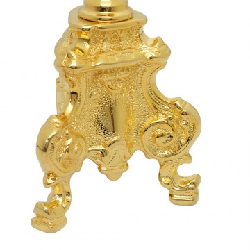 Brass Cross on a Rococo Base
