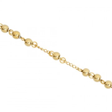 Rosary Necklace in Gold Steel
