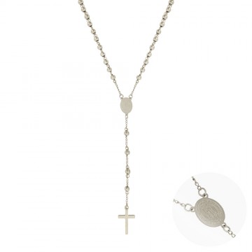 Rosary Necklace in Silver...