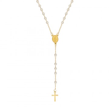 Rosary Necklace in Steel...