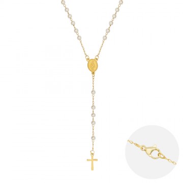 Rosary Necklace in Steel...