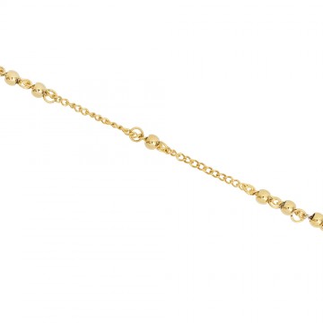 Rosary Necklace in Gold Steel