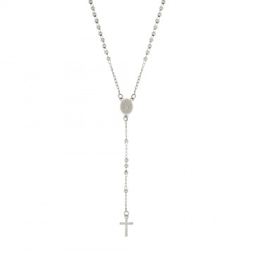 Rosary Necklace in Silver...