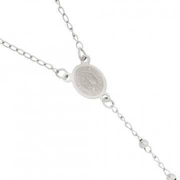 Rosary Necklace in Silver...