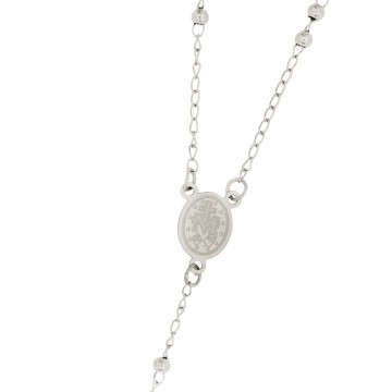 Rosary Necklace in Silver...