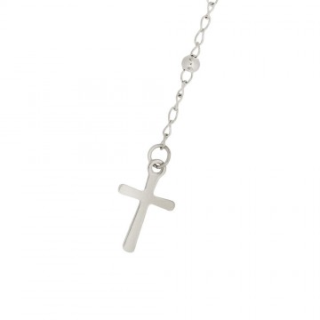 Rosary Necklace in Silver...
