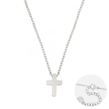 Necklace with Cross in Steel