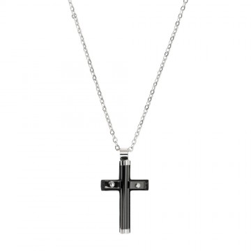 Necklace with Cross in Steel