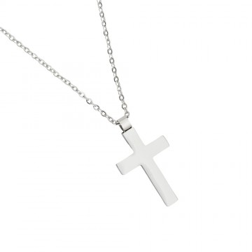 Necklace with Cross in Steel