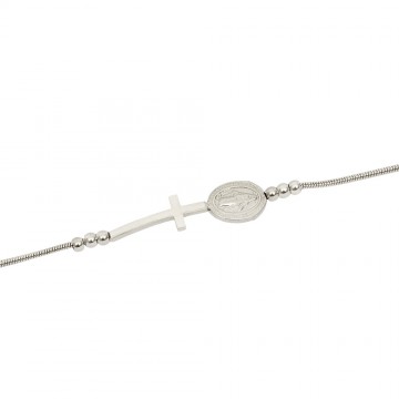 Steel Bracelet with Cross...