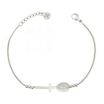Steel Bracelet with Cross...