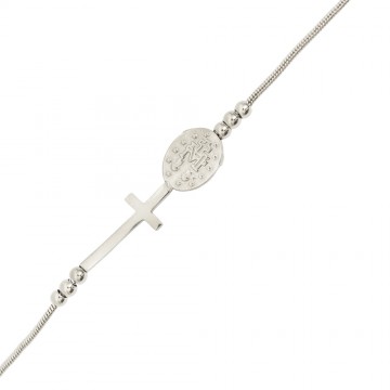 Steel Bracelet with Cross...