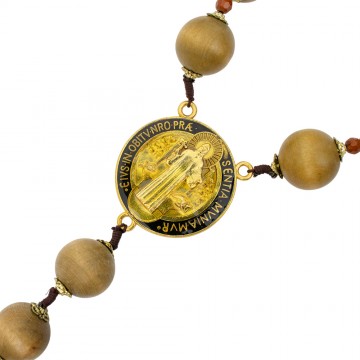 Saint Benedict Wooden Rosary