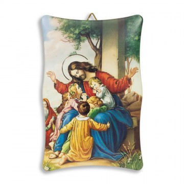 Plaque of Jesus with Children