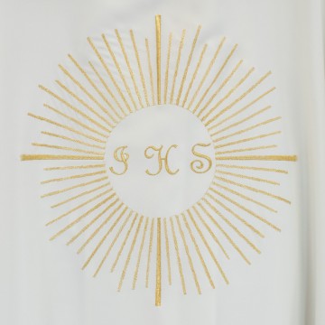 Ivory Chasuble with JHS...