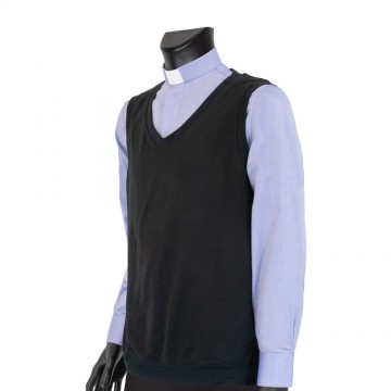 Black Cotton Vest for Priest