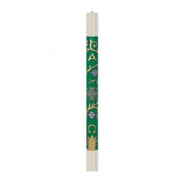 White Easter Candle Floral...
