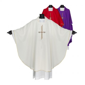 Chasuble with Cross Embroidery