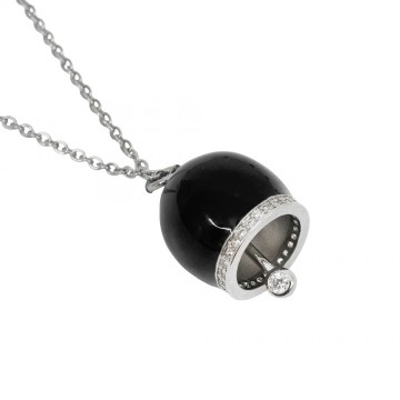 Black Bell Necklace in...