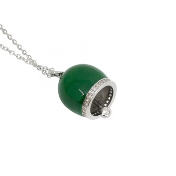 Green Bell Necklace in...