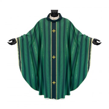 Green Striped Chasuble with...
