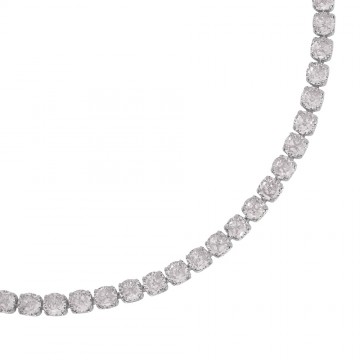 Steel Tennis Bracelet with...