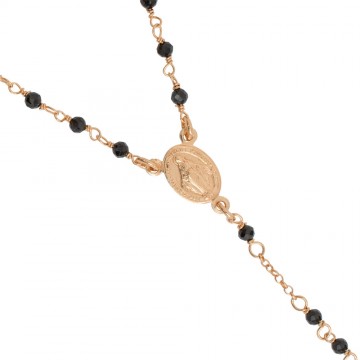 925 Rose Silver Rosary with...