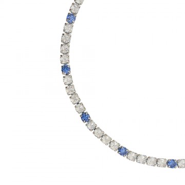Tennis Bracelet with Blue...