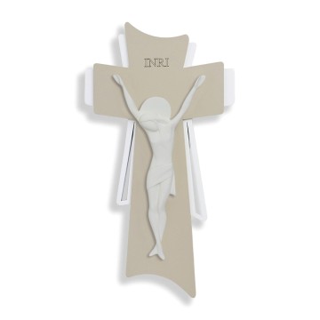 Stylized Crucifix White and...