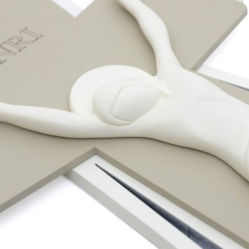 Stylized Crucifix White and...