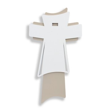 Stylized Crucifix White and...