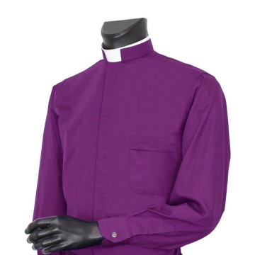 Purple Clergy Shirt With...