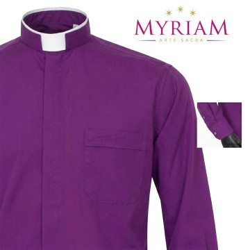 Purple Clergy Shirt With...
